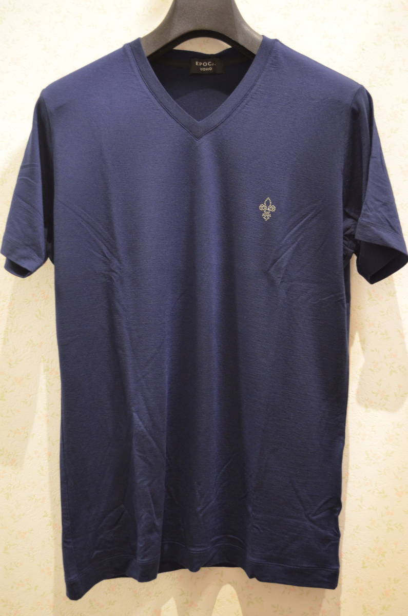 新品 未使用 タグ付き メンズ半袖Tシャツ EPOCA UOMO エポカ Vネック半袖Tシャツ 46(M)サイズ 送料無料拍卖