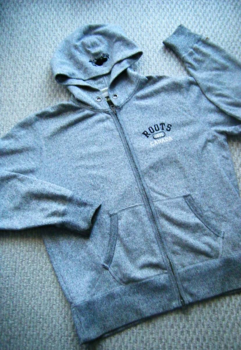 ☆Roots Athletics ジップアップパーカ グレー系 Mサイズ拍卖