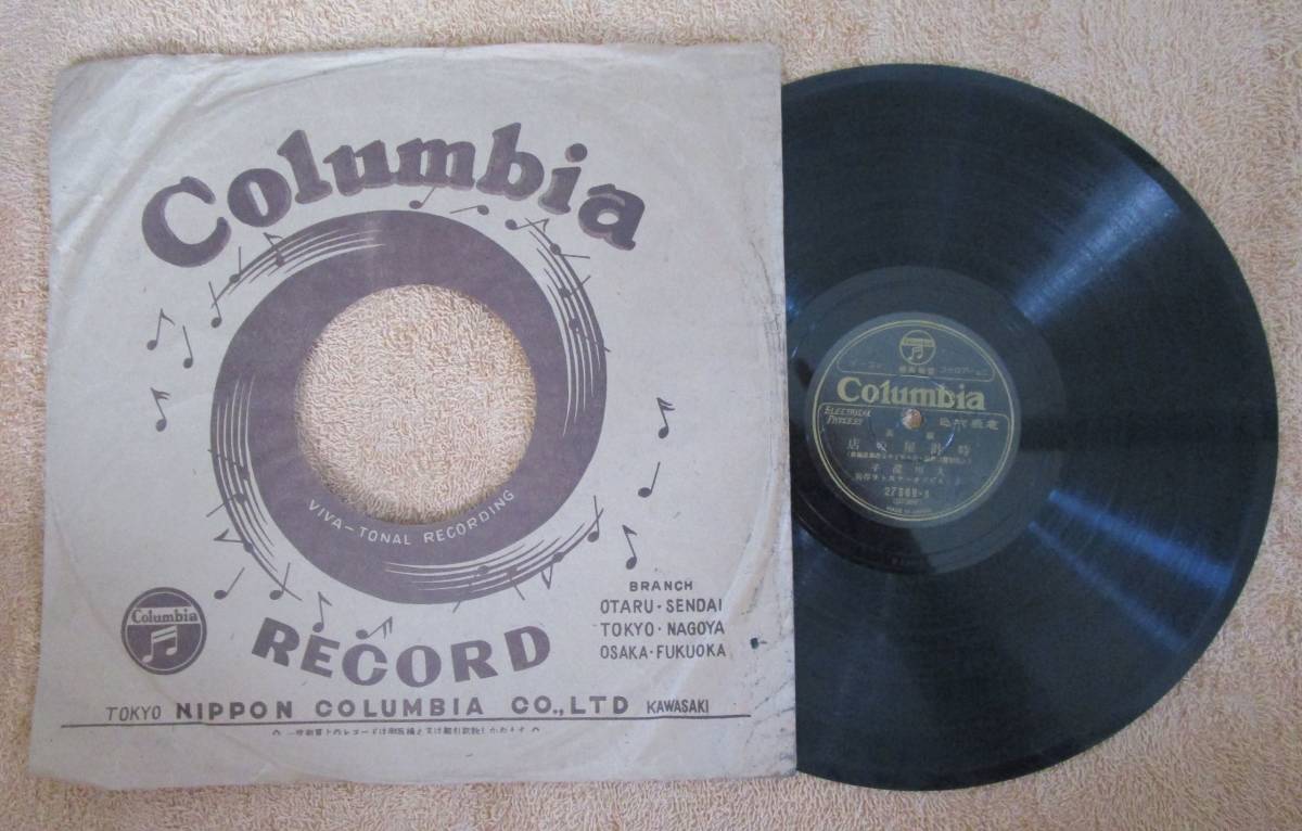 SP盤SPレコード 国内盤 童謡 大川澄子「時計屋の店」「さよならあばよ」(コロムビア27388)拍卖