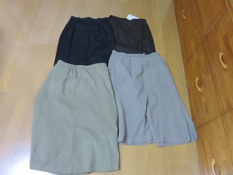 ★スカート★ほぼ膝丈★4着★サンヨー拍卖