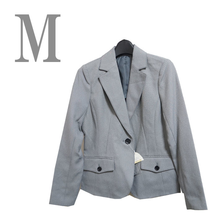 ●新品/ジャケット/グレー系/M/シャークスキン/レディース●い0403拍卖