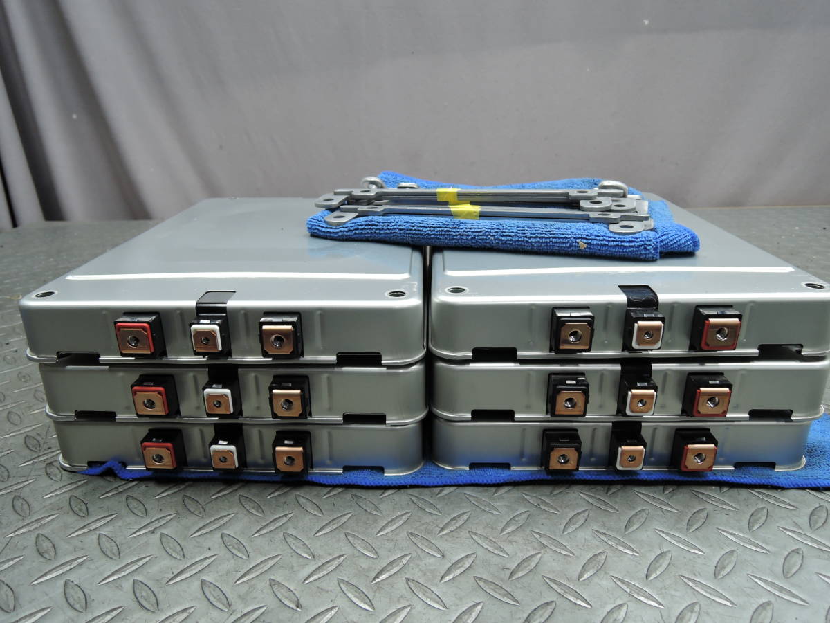 【即決/即日発送】 ZE0 リーフ リチウムイオンバッテリー 6枚セット +端子(赤) 右/3枚 左/3枚 ポータブル電源 蓄電池 キャンピングカー拍卖