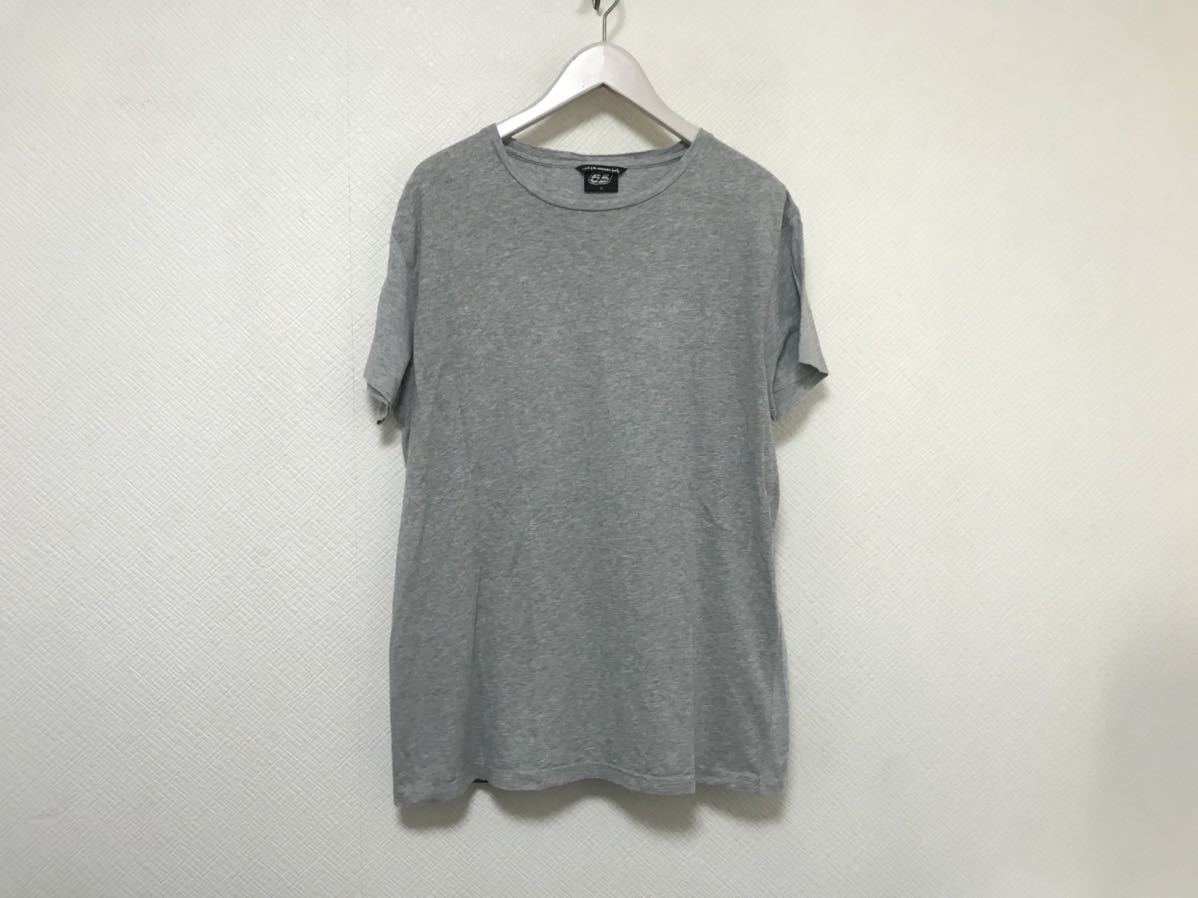 本物ディーゼルDIESEL55DSLコットン無地デカ半袖TシャツメンズビジネススーツアメカジミリタリーXLサーフグレー拍卖