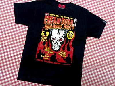 ★お宝品!40thクリームソーダイベントTシャツ★ピンクドラゴン/ブラックキャッツ/ロカビリー拍卖