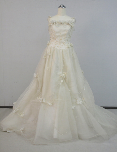 貸衣装処分品 0283 値下げ!ウエディングドレス 白 7号~11号【中古】拍卖