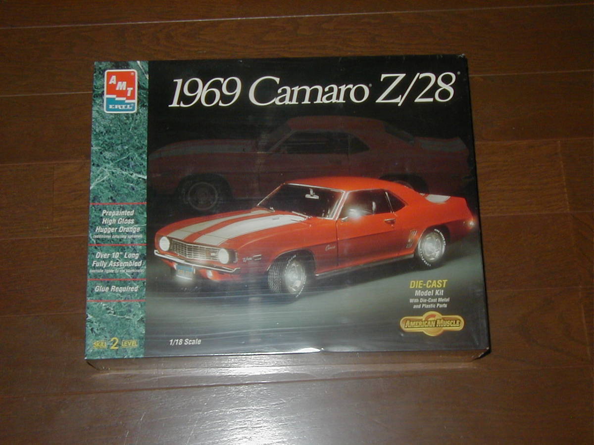 レア!AMT ERTLl アーテル 1/18 '69 シボレー カマロ Z-28 金属製ダイカストモデル Chevrolet Camaro Z-28 未開封・未組立 絶版品拍卖