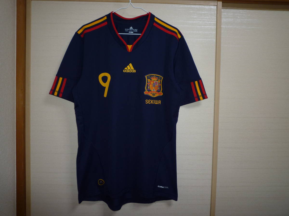 アディダス スペイン代表ユニフォームOサイズ 9番ネームなし トーレス拍卖