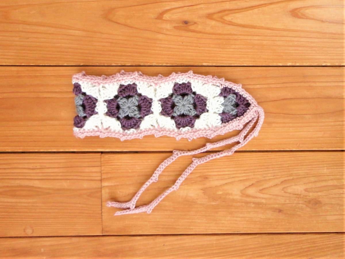 使い方色々♪グラニースクエアのマフラー*付け襟*耳当て*ベビー/キッズサイズ*ハンドメイド*PK*a876拍卖