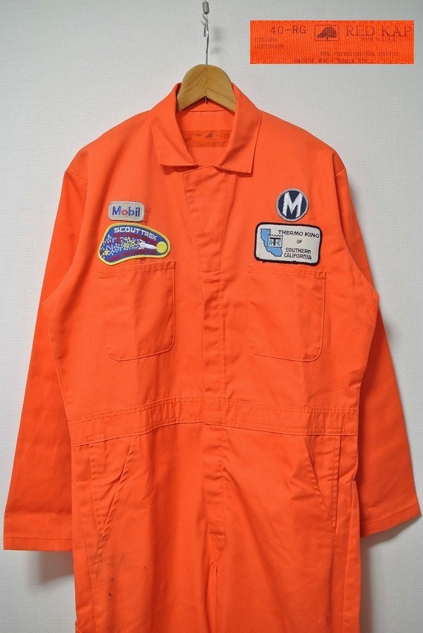 ■希少!1990年代!RED KAP【レッドキャップ 】つなぎ(オールインワン)MADE IN U.S.A.(米国製)ヴィンテージ 古着 アメカジ拍卖
