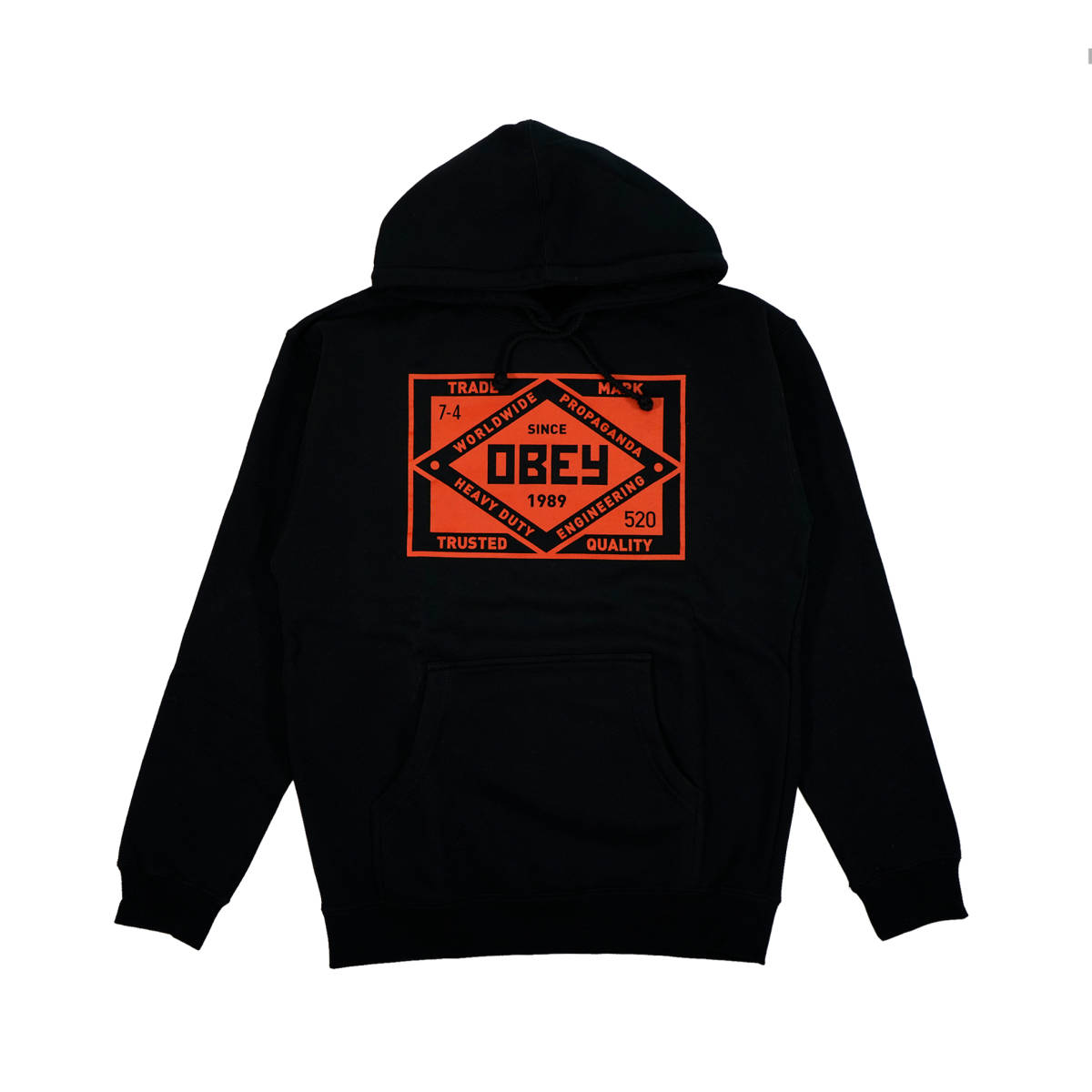 新品 OBEY brand PULLOVER PARKER / BLACK ブラック Lサイズ オベイ フードパーカー スウェット 長袖 Hoodie フーディー グラフィティ 黒拍卖