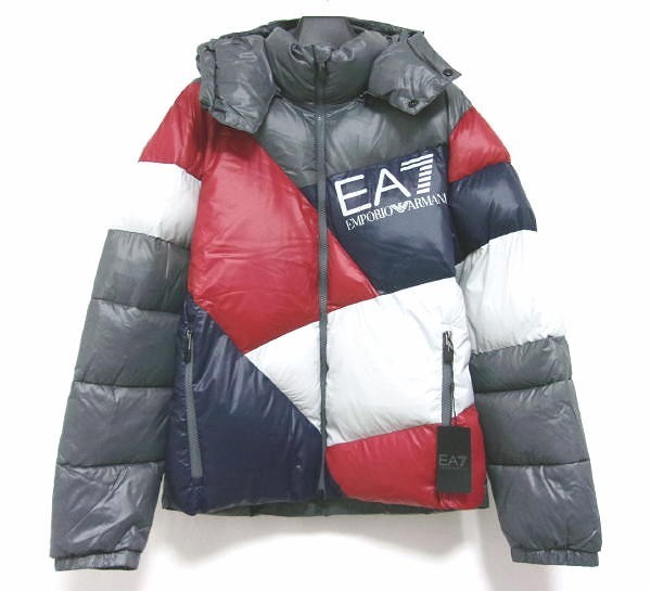 新品★EMPORIO ARMANI★エンポリオアルマーニ★ロゴ★中綿ジャケット★S★洗える★フード取り外し可能★ブルゾン拍卖