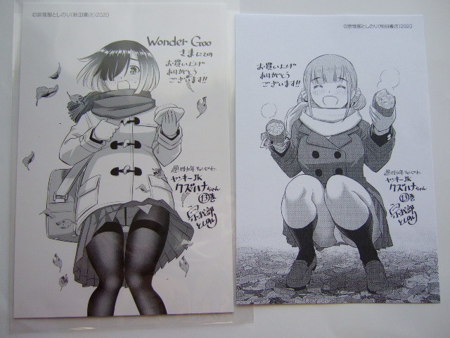 ワンダーグー 限定 ヤンキーJKクズハナちゃん 13巻 ポストカード おまけ イラストペーパー 221108 特典 WonderGOO 非売品 宗我部としのり拍卖