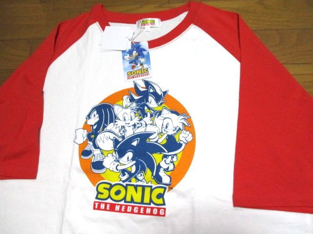 新品 ソニック Tシャツ XLサイズ SEGA SONIC 赤白 セガ 男女兼用 UNISEX拍卖