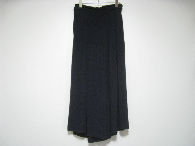 SHELLEY シェリー ボトムス ワイド パンツ ウエストゴム ネイビー 紺拍卖