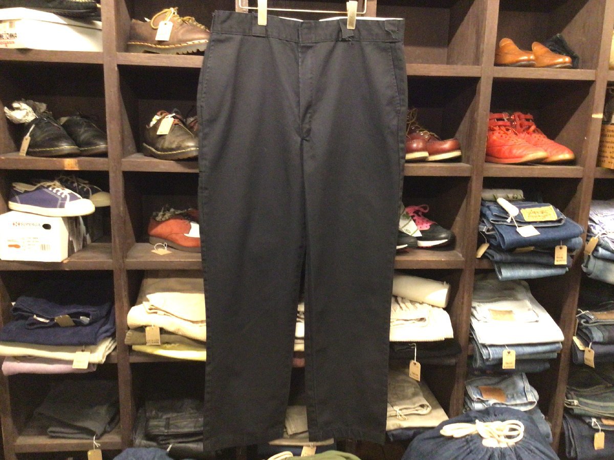 ビッグサイズ DICKIES WORK PANTS BLACK SIZE 38 ディッキーズ ワーク パンツ 黒拍卖
