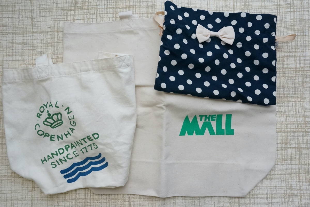 「未使用」トートバッグと巾着袋の3点セット トートバッグ 巾着袋 エコバッグ拍卖