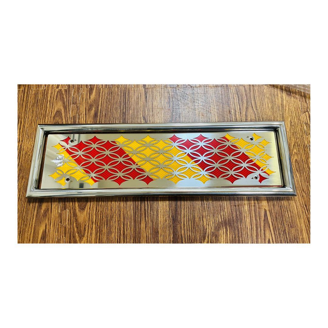 HHK-P-001 オリジナルトラック反射板フレームカバーセット 菱柄デコトラ カスタムトラック ステンレスアートリフレクター拍卖