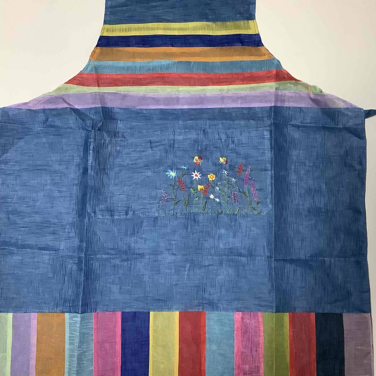 ★韓国雑貨★セットン柄エプロン★ブルー★拍卖