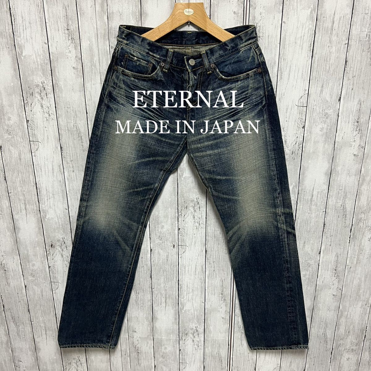 ETERNAL 53473 ユーズド加工 ローライズルーズストレートジーンズ!拍卖