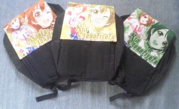 ラブライブ! μ's リュック 鞄 かばん バッグ 3種類セット(高坂穂乃果・星空凛・小泉花陽)拍卖