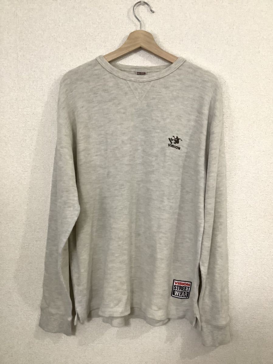 VISION STREET WEAR ヴィジョン 前Vスウェット ロンT カットソー ストリート メンズ スケーター 古着拍卖