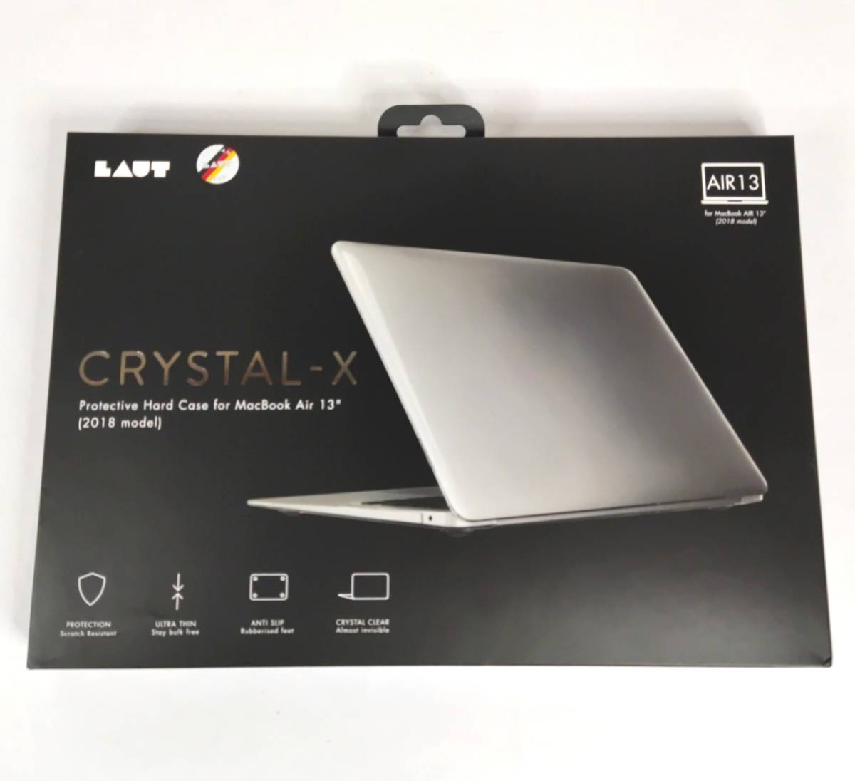 【送料無料】LAUT MACBOOK AIR 13(2018)用 クリスタルクリア ケース(SLIM CRYSTAL X カバー)拍卖