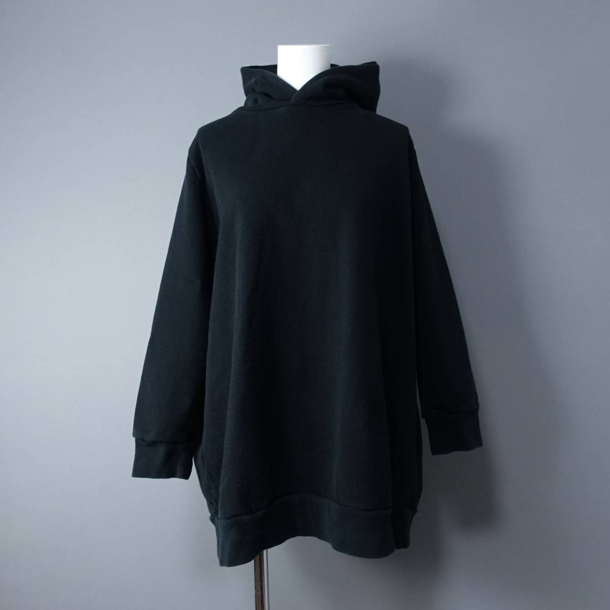 FIR MUM/フィルマム/XS/日本製/ロングパーカ/カットソー/ブラック/黒/厚手/レディース/フード拍卖