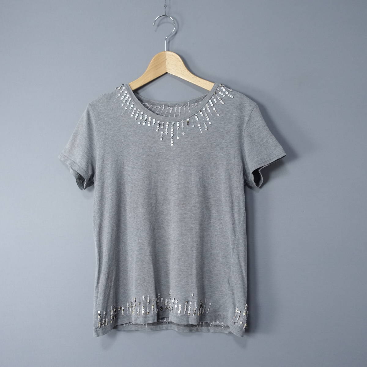 ISSEY MIYAKE HAAT HEART/イッセイミヤケハート/2/日本製カットソー/グレー/レディース/半袖T/シャツ拍卖