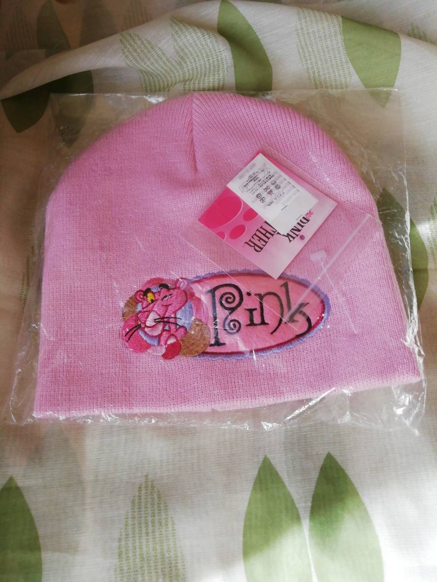 ◆新品即決◆ピンクパンサー 毛糸の帽子 アクリル ピンクの豹 ひょう 大人拍卖