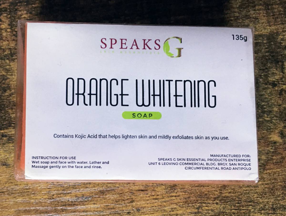 フィリピン オレンジ ホワイトニング 石鹸 Speaks G Soap 135g Orange Whitening ソープ お土産 エルshop拍卖