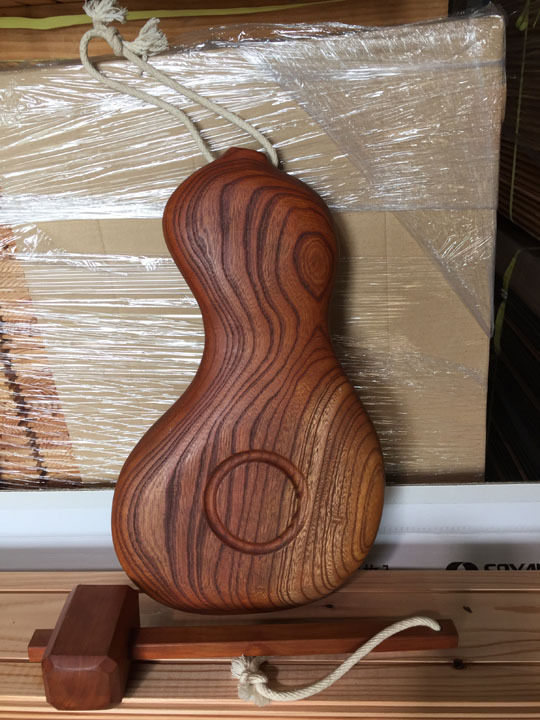 7-880▼値下げしました▼【激安在庫一掃大処分】欅けやき ケヤキ 木魚 木柾 仏具 打楽器 手作り拍卖