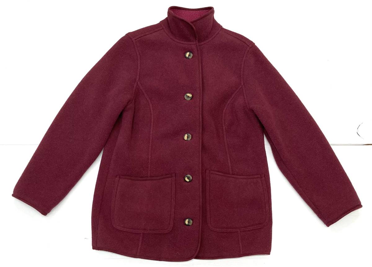 00s 初頭 LL bean POLARTEC フリース コート バーガンディー XS LLビーン ジャケット ポーラテック拍卖