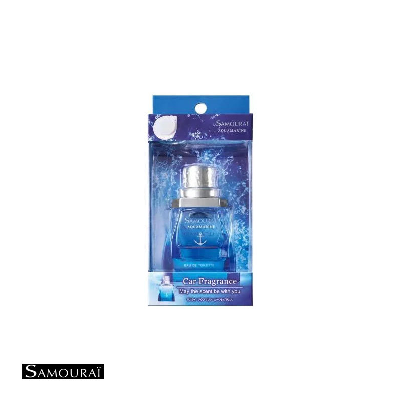 芳香剤 アランドロン サムライ アクアマリンの香り カーフレグランス 14ml 液体タイプ AC取付クリップ 香水 車用 SPRジャパン 23296 ht拍卖