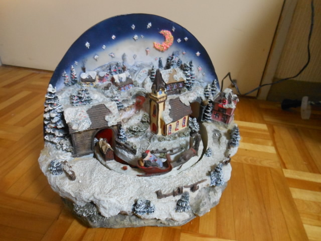 ☆激レア! ファイバースノードーム クリスマスプレゼント 置物 雪景色の街並み ☆拍卖