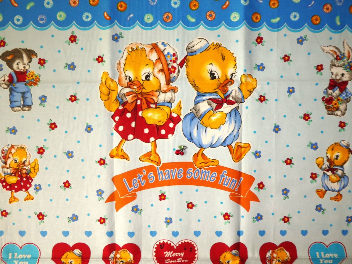 レア★ メリーボンボンアニマルパネル大柄ブルー☆レトロルシアンゾウウサギ拍卖