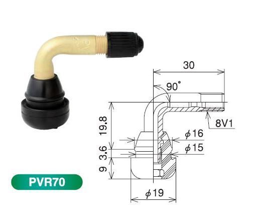 【メール便送料無料・代引不可】スナップインバルブ2個セットPVR70 タイヤバルブ拍卖