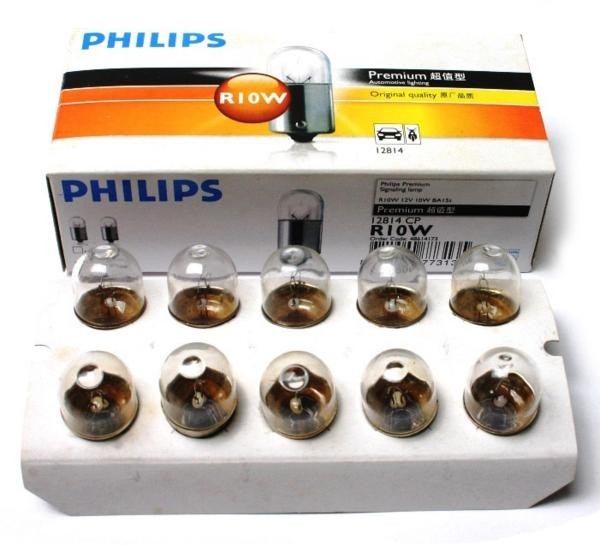 PHILIPSフィリップス補修用バルブ Premium R10W 12V 10W 10個箱拍卖