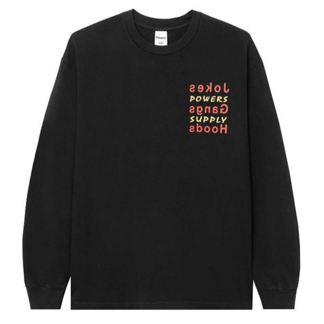 【M】POWERS パワーズ/ロンT/JOKES GANGS HOODS/黒拍卖