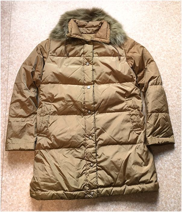 値下★バーバリー・ブルーレーベル★ダウン90%・フォックス襟・リバーシブル・コート・キャメル・サイズ38・M★返品可拍卖