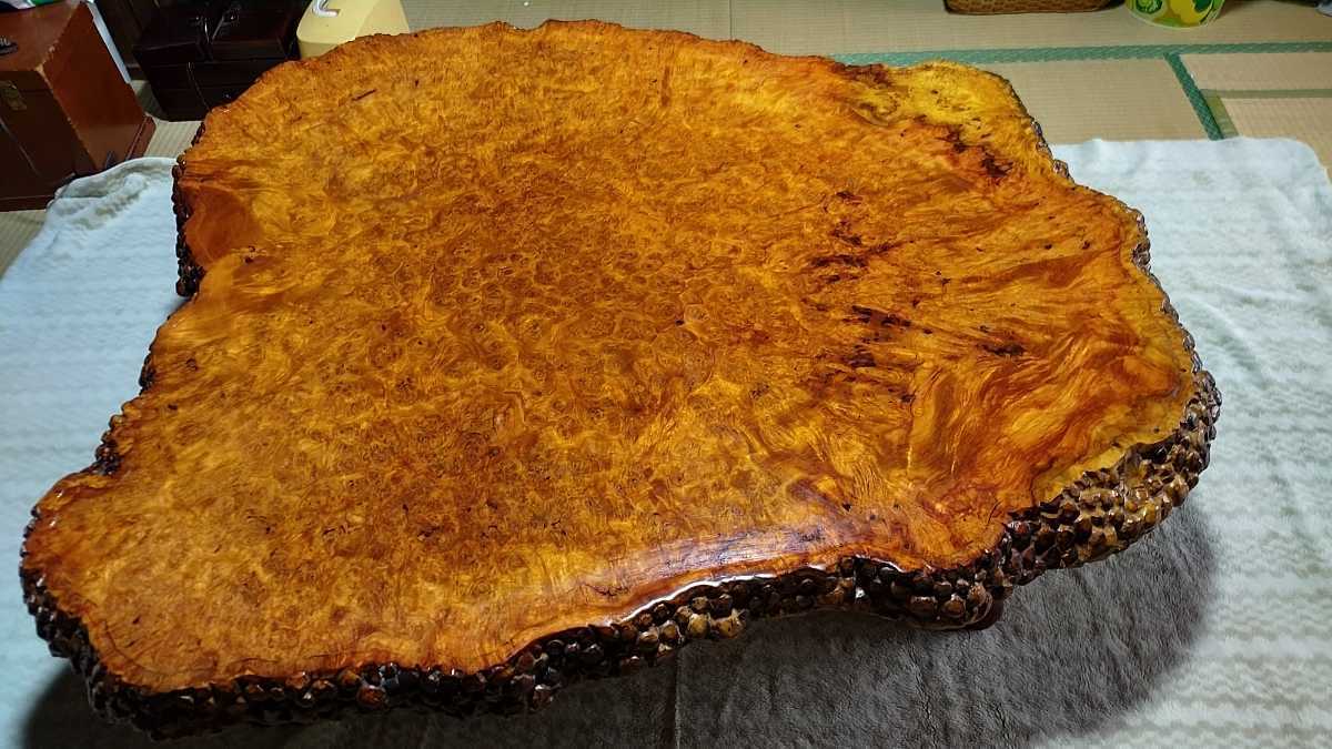 新品一枚板テーブル花梨こぶ付座卓瘤付無垢応接和室テーブルリビングダイニング旅館ホテル料亭奉納新築お祝い品家具伝統工芸貴重品神社仏閣拍卖