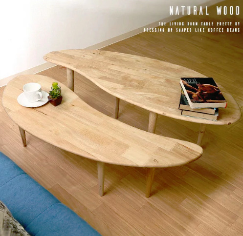 【ぬくもりの天然木使用】センターテーブル 北欧風 ナチュラル サイドテーブル拍卖