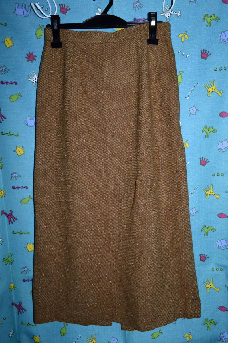 大サイズ GIO SPORT ジオスポーツ・(株)ワールド ツイード タイトスカート サイズ:3(日本製・中古美品)拍卖