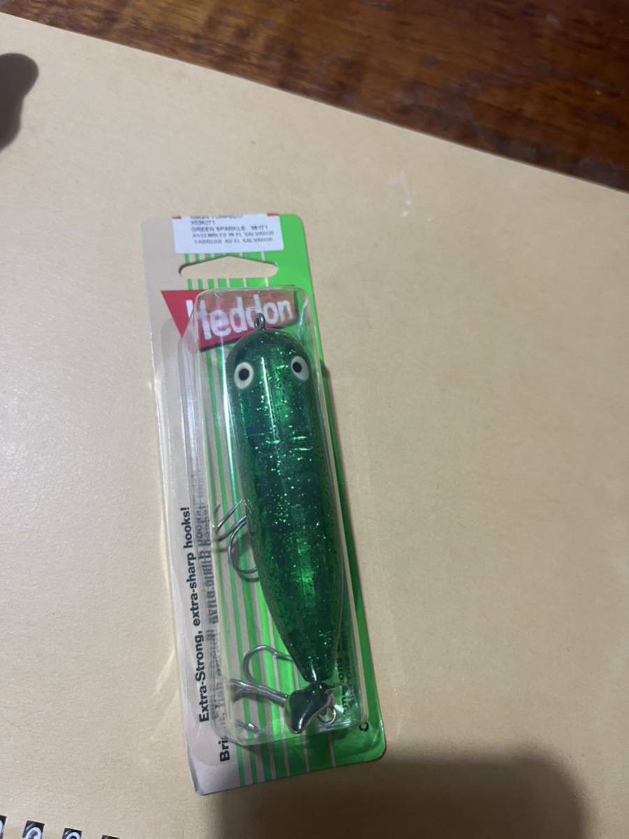 新品 ヘドン マグナムトーピード 緑 クリア ラメ sparkle スパークル スイッシャー heddon拍卖