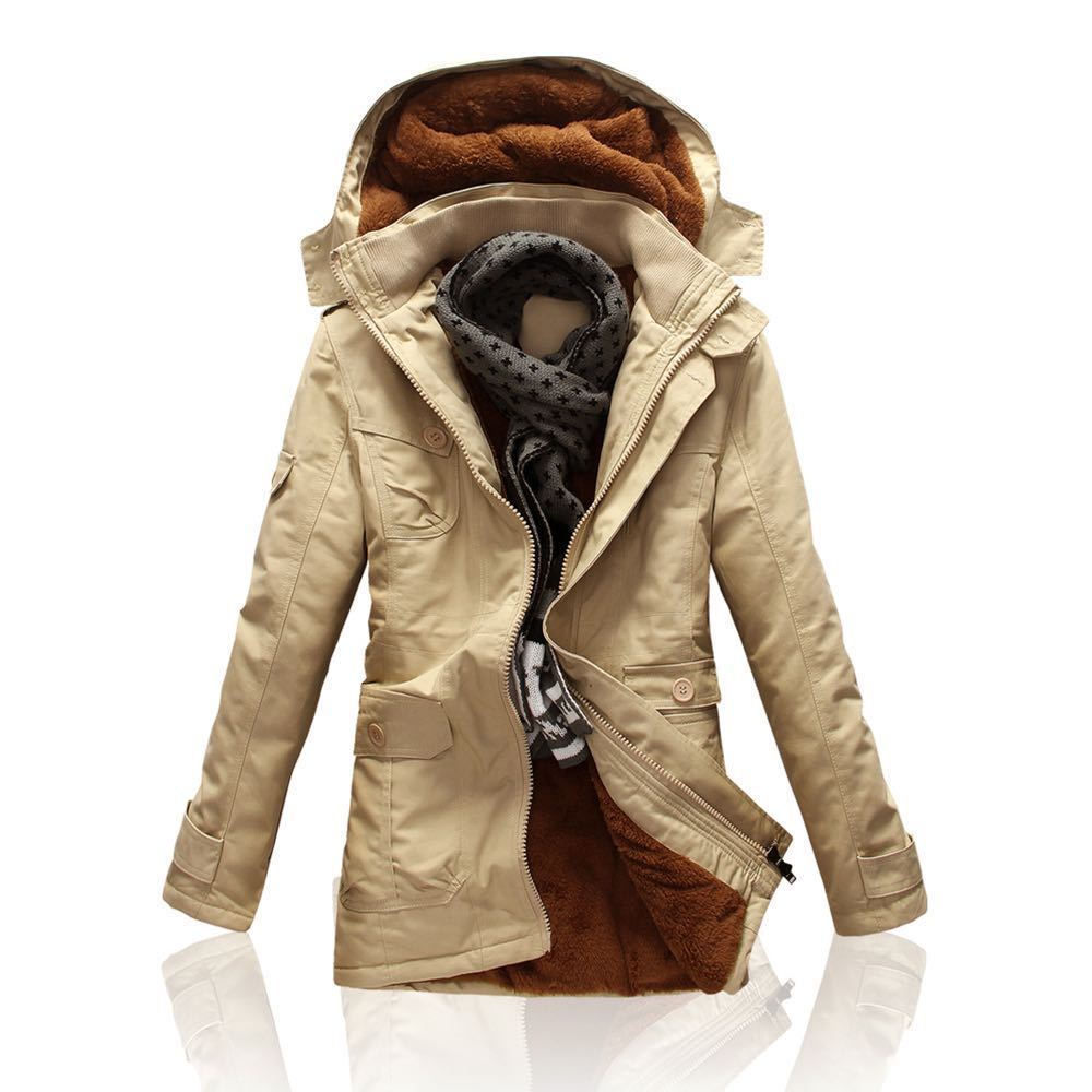 新品未使用 メンズ ジャケット アウター コート 裏起毛 防寒着 厚手 イエロー L拍卖