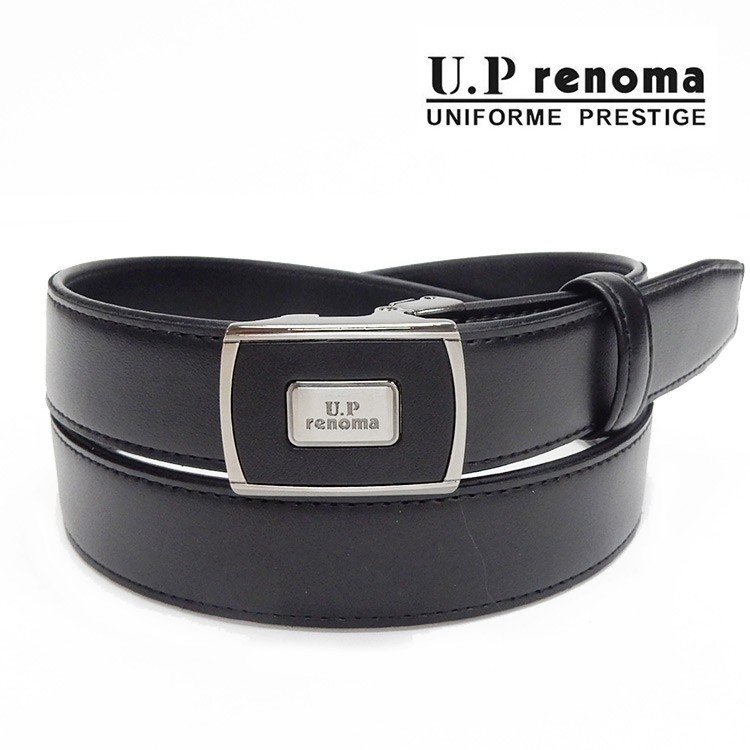 U.P renoma メンズベルト 牛革 黒 レノマ 巾29mm ビジネスベルト フィットバックル 日本製 51R162-10拍卖