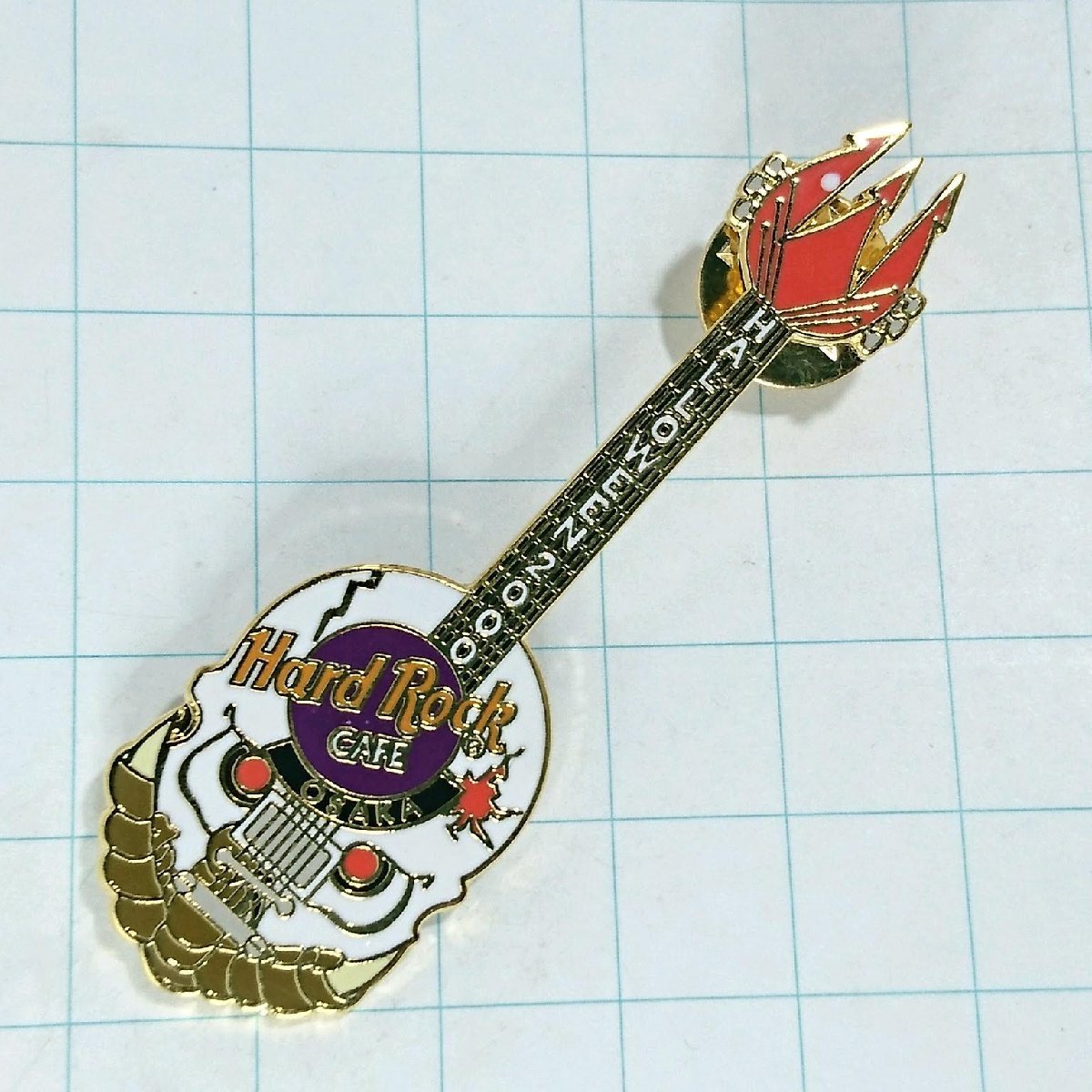 送料無料)Hard Rock Cafe ハロウィン ギター 骸骨 ハードロックカフェ PINS ブローチ ピンズ A12797拍卖