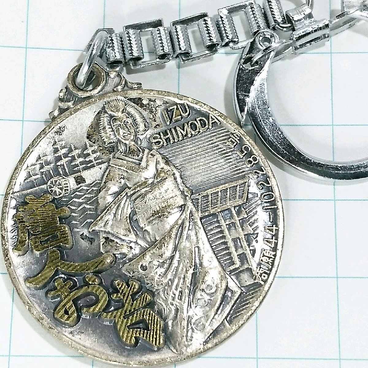 送料無料)唐人お寺 下田 昭和レトロ 観光地 登山 山登り 旅行 記念 キーホルダ A12885拍卖