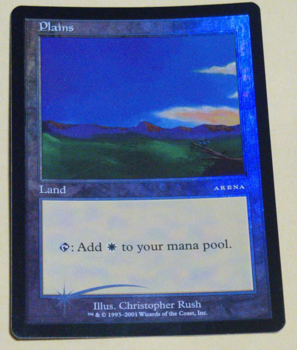 MTG★FOIL☆プロモ★平地/Plains☆アリーナ★アイスエイジ拍卖