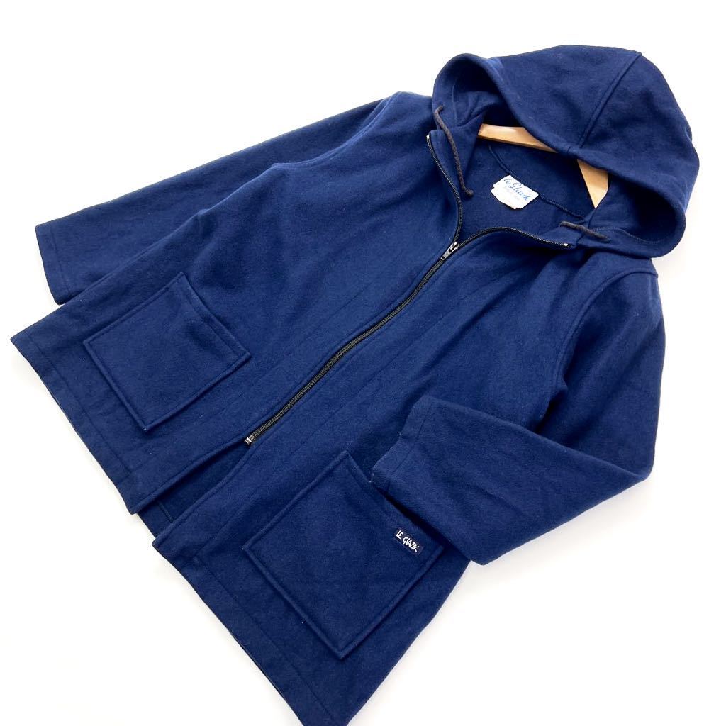 フランス製 ☆ LE GLAZIK ☆ グラジック ウール ジップアップ マリン ジャケット パーカー ネイビー14 ANS フレンチワーク 古着MIX■I225拍卖