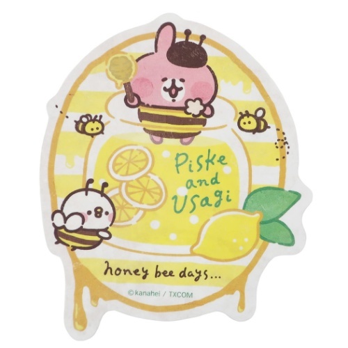 ◆新品 カナヘイの小動物 トラベルステッカー ピスケとうさぎのみつばちデイズ No1 Kanahei うさぎとピスケ拍卖